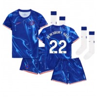 Camisa de time de futebol Chelsea Kiernan Dewsbury-Hall #22 Replicas 1º Equipamento Infantil 2024-25 Manga Curta (+ Calças curtas)